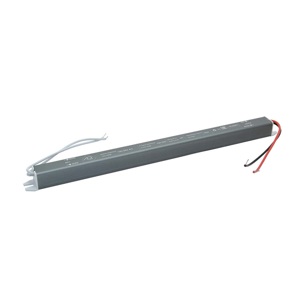 Трансформатор тонкий 220V 12V, IP20, 36W, AQ