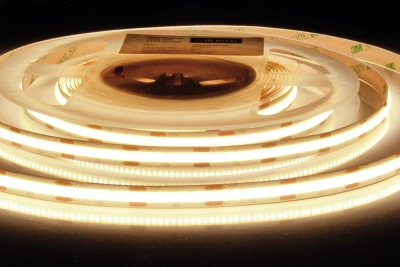 Лента светодиодная COB, 2400 LED, 12V, 70W-5м, 8 мм, IP20, теплый белый, AQ
