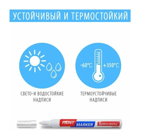 Маркер-краска лаковый Brauberg 3