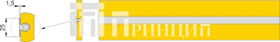 Выпрямитель фасада декоративный врезной 2000-2400мм. Медь AQ 2