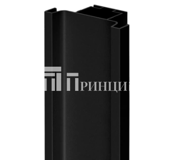 Профиль Gola-X вертикальный, С-формы, ДСП 16мм, 5000мм, черный матовый, AQ