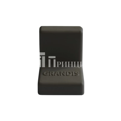 Уголок Grandis малый пластиковый черный 20х20