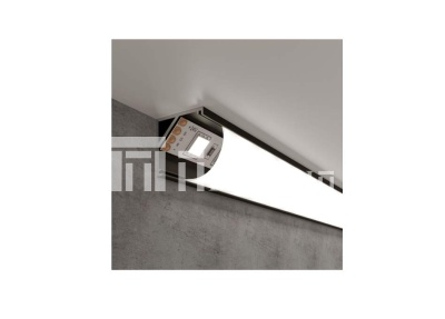 Uglovoi aliuminievyi profil` (s ekranom) 16h16 CHiornyi v upakovke 