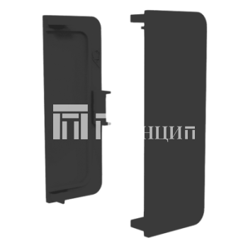 Заглушка глухая универсальная для горизонт. C-образного профиля Gola-X, черный, AQ