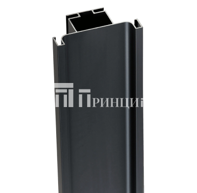 Профиль Gola-X вертикальный, С-формы, ДСП 16мм, 5000мм, черный матовый, AQ 4