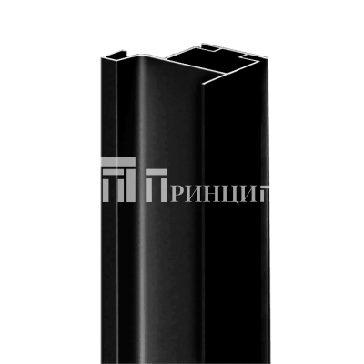 Профиль Gola-X вертикальный, L-формы, ДСП 16мм, 5000мм, черный матовый, AQ