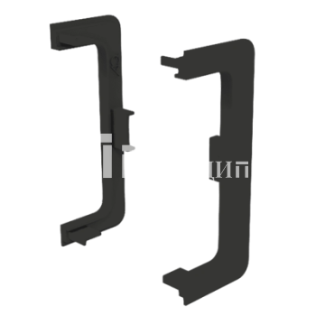 Заглушка контурная универсальная для горизонт. C-образного профиля Gola-X, черный, AQ