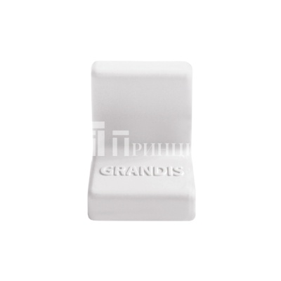 Уголок Grandis малый пластиковый белый 20х20