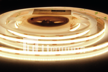 Лента светодиодная COB, 2400 LED, 12V, 70W-5м, 8 мм, IP20, теплый белый, AQ