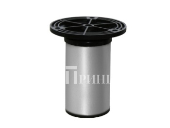 Опора ф 51х100 с фланцем пластмассовым п.порошок металлик