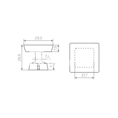 Ручка-кнопка AQ Vega черный матовый 3