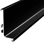 Профиль Gola-X горизонтальный, L-формы, 5000мм, черный матовый, AQ