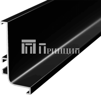 Профиль Gola-X горизонтальный, L-формы, 5000мм, черный матовый, AQ