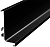 Профиль Gola-X горизонтальный, L-формы, 5000мм, черный матовый, AQ