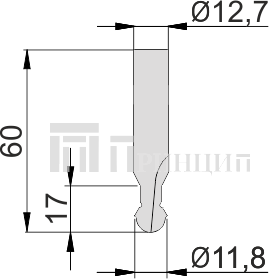 Фреза для выпрямителя фасада врезного, декоративного AQ схема