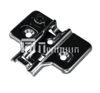 Крестообразная ответная планка с эксцентриком Clip-on под саморез, H2, черная AQ