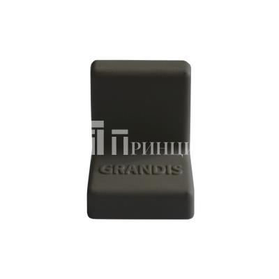 Уголок Grandis малый пластиковый черный 20х20