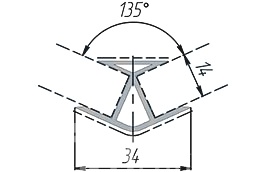 1Чертеж угол 135 градусов