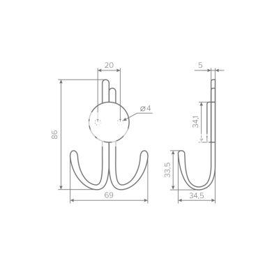 Крючок AQ Alces сталь брашированная 3