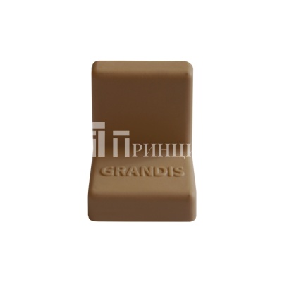 Уголок Grandis малый пластиковый орех 20х20