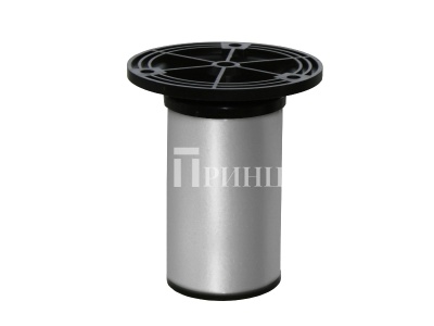 Опора ф 51х100 с фланцем пластмассовым п.порошок металлик