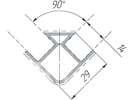 1Чертеж угол 90 градусов