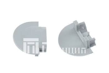 Заглушка для алюминиевого профиля врезного 22х7, серая, AQ