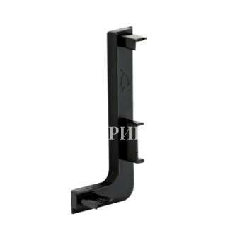 Заглушка контурная левая для горизонт. L-образного профиля Gola-X, черный, AQ