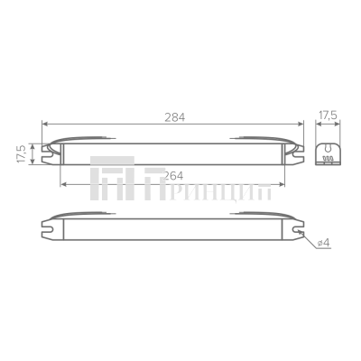 Трансформатор тонкий 220V 12V, IP20, 36W, AQ 2