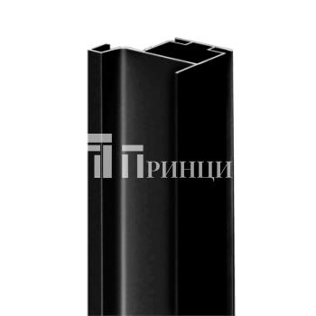 Профиль Gola-X вертикальный, L-формы, ДСП 16мм, 5000мм, черный матовый, AQ