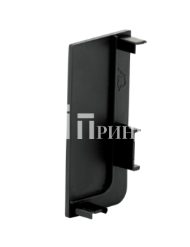 Заглушка глухая левая для горизонт. L-образного профиля Gola-X, черный, AQ