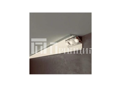 Uglovoi aliuminievyi profil` s ekranom 2000h16x16mm v upakovke